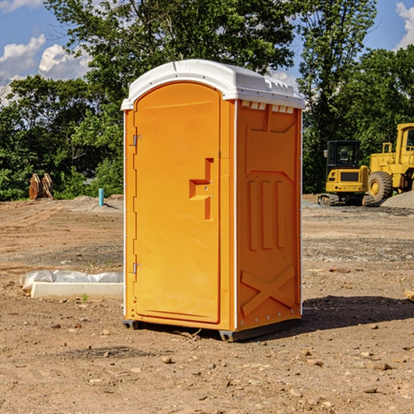 how often are the porta potties cleaned and serviced during a rental period in Hepburn IA